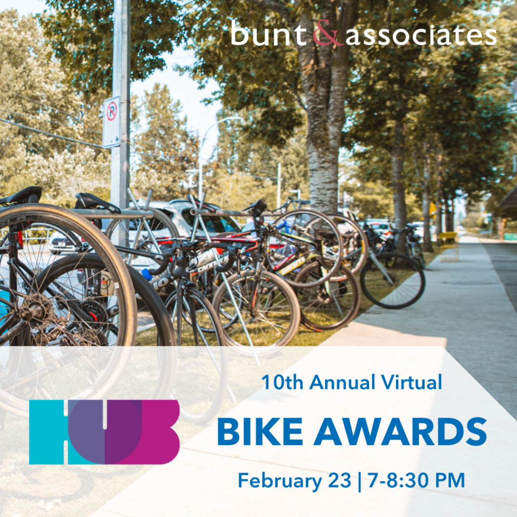 2023 HUB Cycling Bike Awards Bunt & Associates Transportation